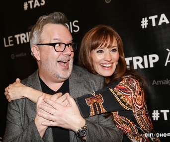 Sur le tapis rouge du film Le trip à trois