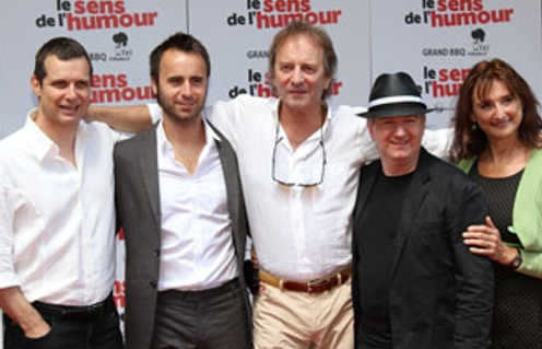 Sur le tapis rouge du film Le sens de l'humour