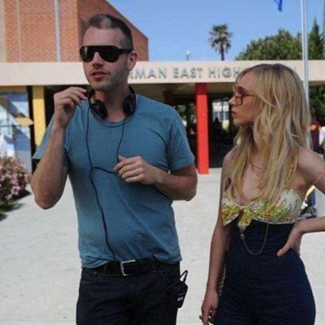 Sur le plateau du film <em>Dirty Girl</em>