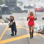Une scène du film <em>Pixels</em>