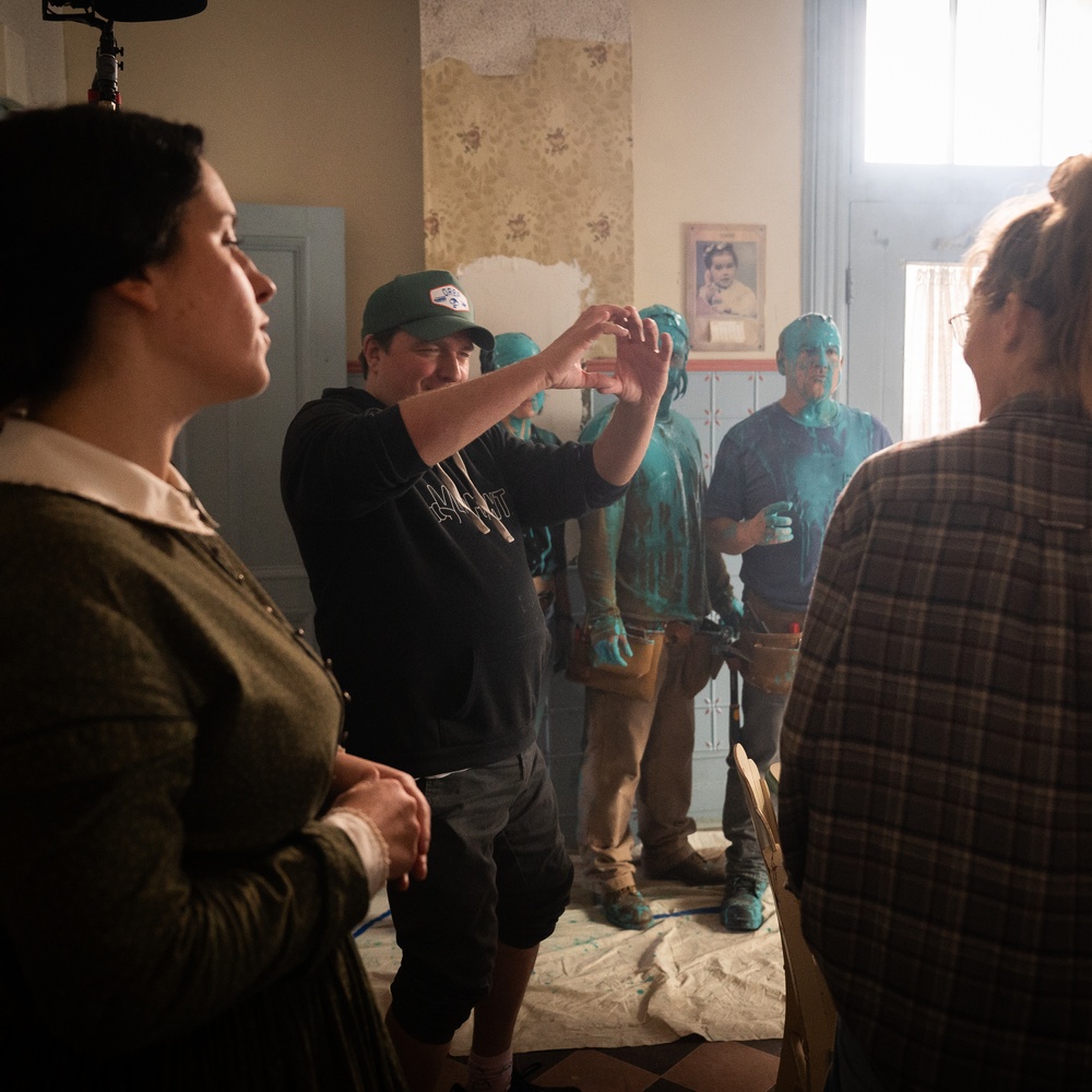 Visite de plateau du film Hantée d'India Desjardins